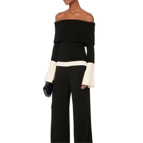 NWT INTERMIX Wool Blend Jill Off Shoulder Knit Sweater Size P - Picture 1 of 10